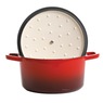 Crock Pot Artisan 3-qt. Enameled Cast Iron Dutch Oven with Lid, Gradient Red, large