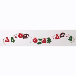 Merry Christmas Fabric Garland, , large