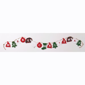 Merry Christmas Fabric Garland, , large