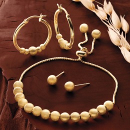 Beaded 2-Pair Earring and Bracelet Set, , large