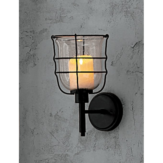 Metal Cage Wall Sconce, , large