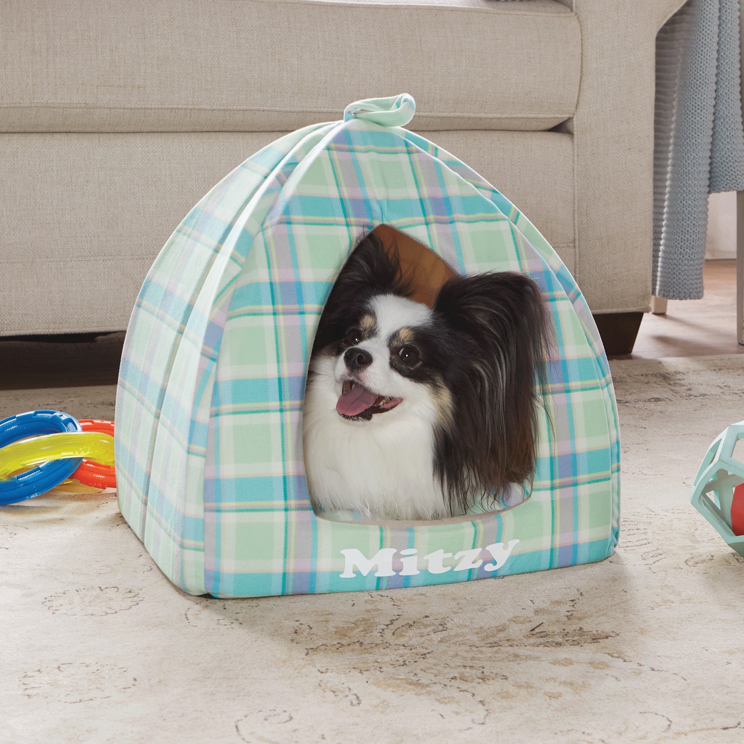 Country Door Cozy Pet Cubby Pastel Plaid
