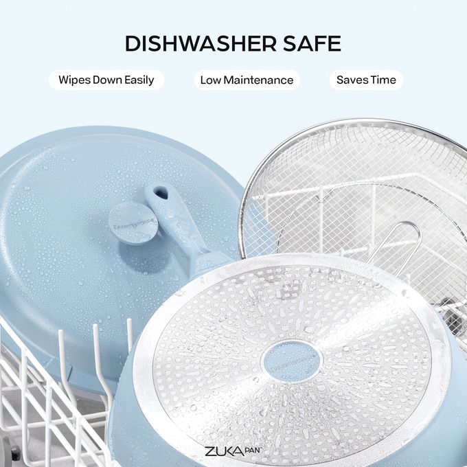 Granitestone 10" Zuka Pan, Blue, large