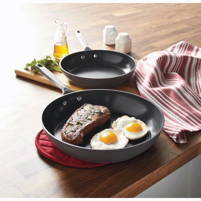 Gotham Steel Hard Anodized 2-Piece Fry Pan Set, , large
