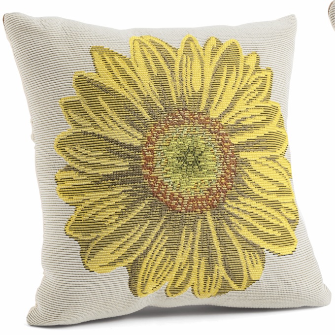 Indoor/Outdoor Figural Flower Pillow, , large