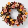 Red And Pink Daisy Fall Floral Wreath, , large