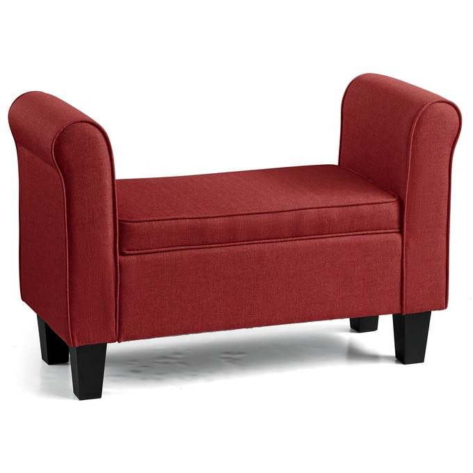 Parker Storage Bench, Red, large