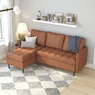Xandor Sectional Sofa, Camel Faux Leather, large