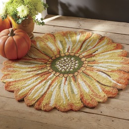 Indoor/Outdoor Sunflower Mat - 3&#39; diam., , large