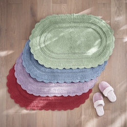 Oval Crochet Bath Mat, , large
