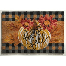 Hello Fall Indoor/Outdoor Coir Mat &mdash; 20&quot; X 30&quot;, , large