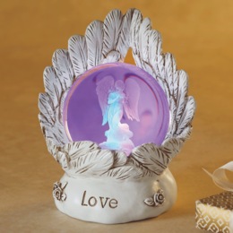Angel Wings Lit Decorative Globe, , large