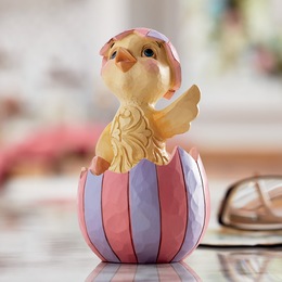 Jim Shore Mini Duck in Cracked Egg, , large