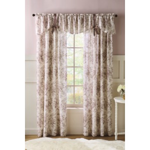 Toile French Country Curtain Window Panel, Mauve, large