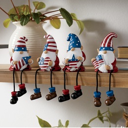 Set of 4 Gnome Shelf Sitters, , large