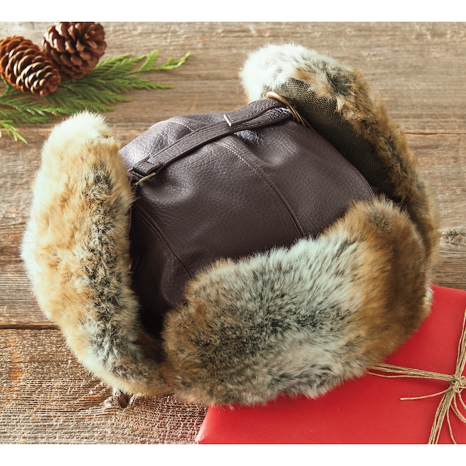 Faux-Fur Trapper Hat, , large