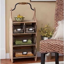 Storage Furniture Kitchen Dining Room Buffet Hutch Country Door 3 Tier En Wire Shelf