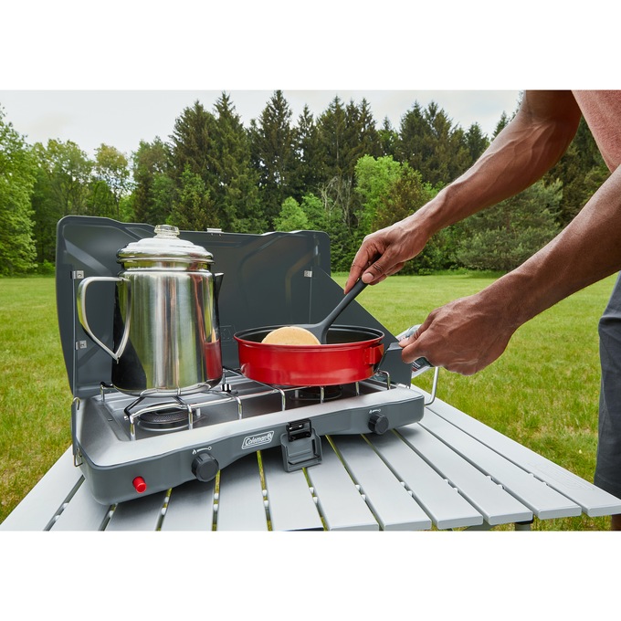 Coleman Triton 2-Burner Propane Camping Stove, , large