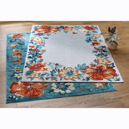 Hibiscus Bloom Indoor/Outdoor Rug, , large