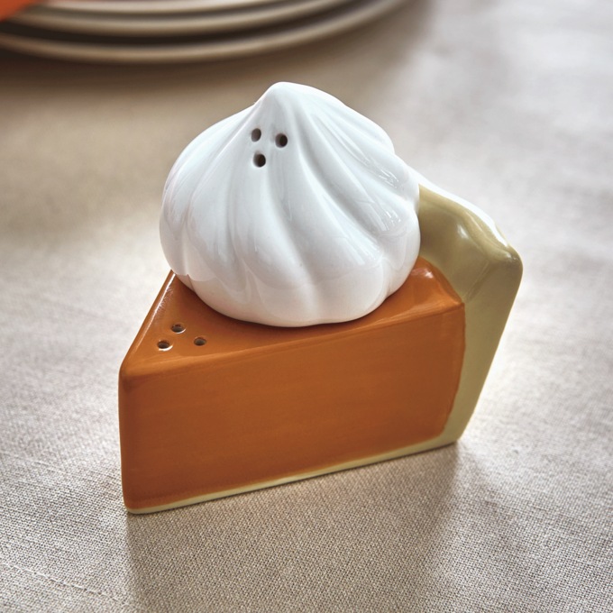 Fall Pumpkin Pie Salt & Pepper Shakers, Orange, large