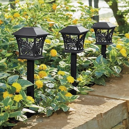 Set of 3 Solar Butterfly Stakes, , large
