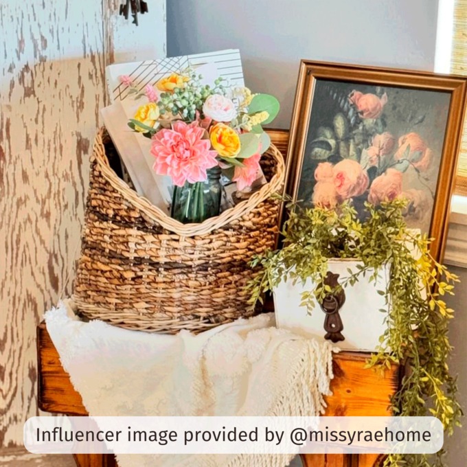 Woven Heart Basket, , large