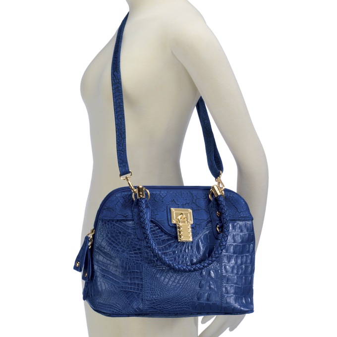 Lucy Braided Bag by Marc Chantal, Royal, large
