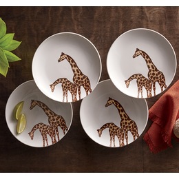 4-Piece Safari Salad Plate Set, , large