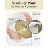 Gotham Steel 5-Quart Pasta Pot, Cream, large