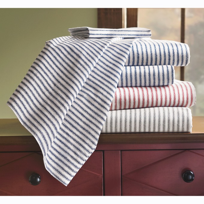 200-Thread Count Cotton Ticking Stripe Sheet Set, , large
