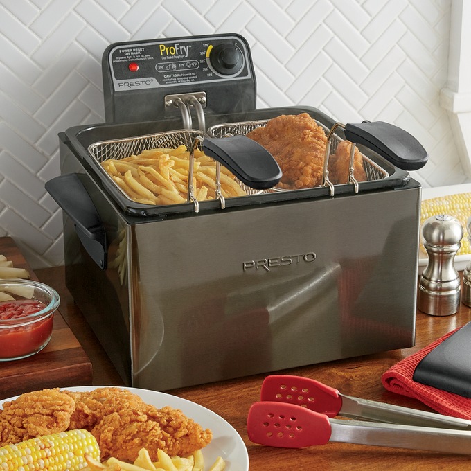 Presto 12Cup Dual Basket ProFry Deep Fryer Country Door