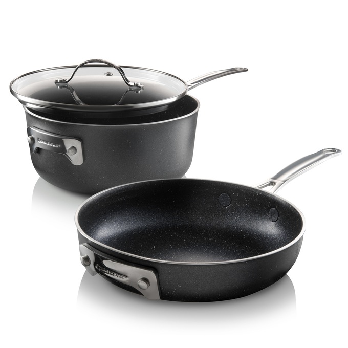 Choice 8-Piece Aluminum Cookware Set with 2.75 Qt. and 3.75 Qt. Sauce Pans,  3 Qt. Saute Pan with Cover, 8 Qt. Stock Pot with Cover, and 8 and 10