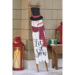 Let It Snow Snowman Sled Sign, , large
