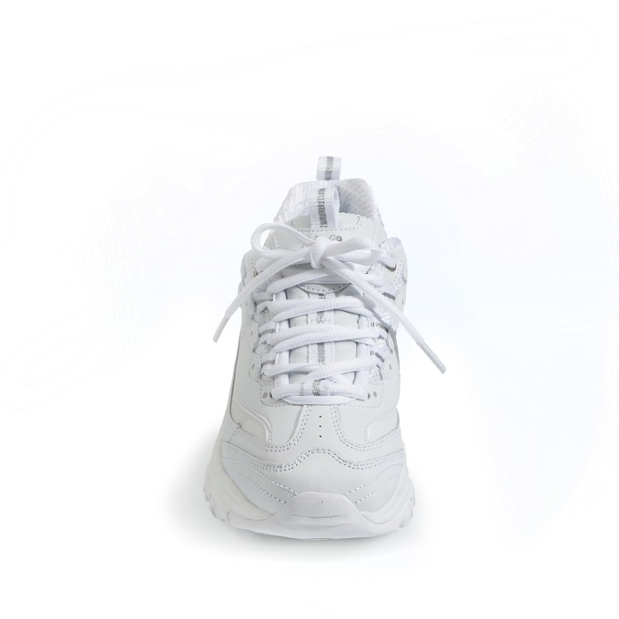 Women's Skechers D'Lites Fresh Start Shoe, White Silver, large
