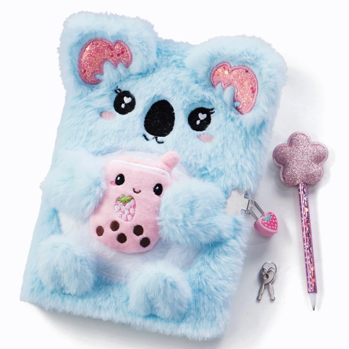 Fuzzy Diary with Lock & Key, , large