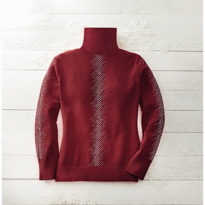 Courtney Sequin Turtleneck, , large