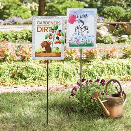 Galvanized Metal Garden Sign, , large