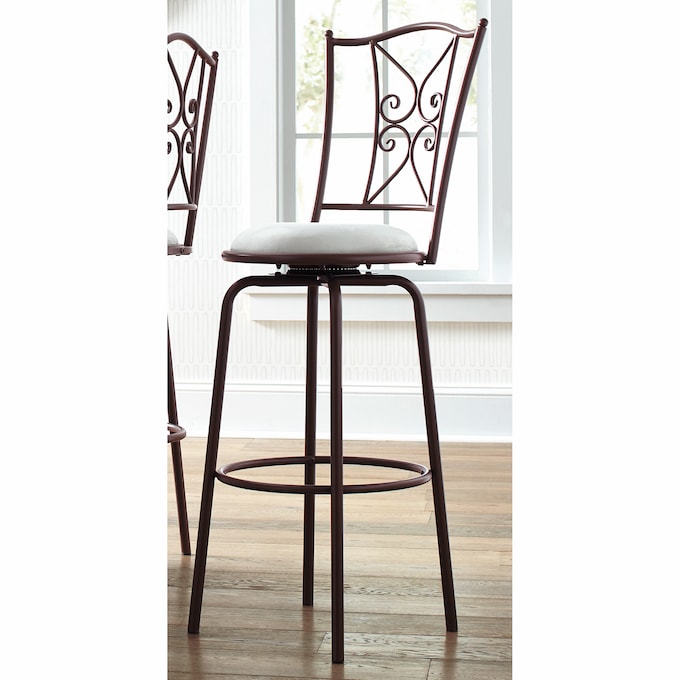 Amira Scroll Swivel Bar Stool, , large