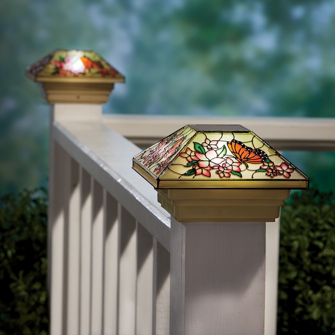 Solar Butterfly Fence Topper, , large