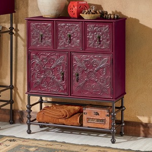Embossed Floral Cabinet, , large