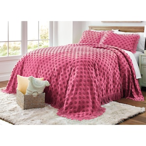 Chenille Dot Bedspread, , large