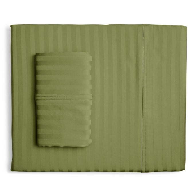 400-Thread Count Egyptian Cotton Sateen Stripe Sheet Set, , large