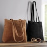 Suede Tote with Zip Closure , , large