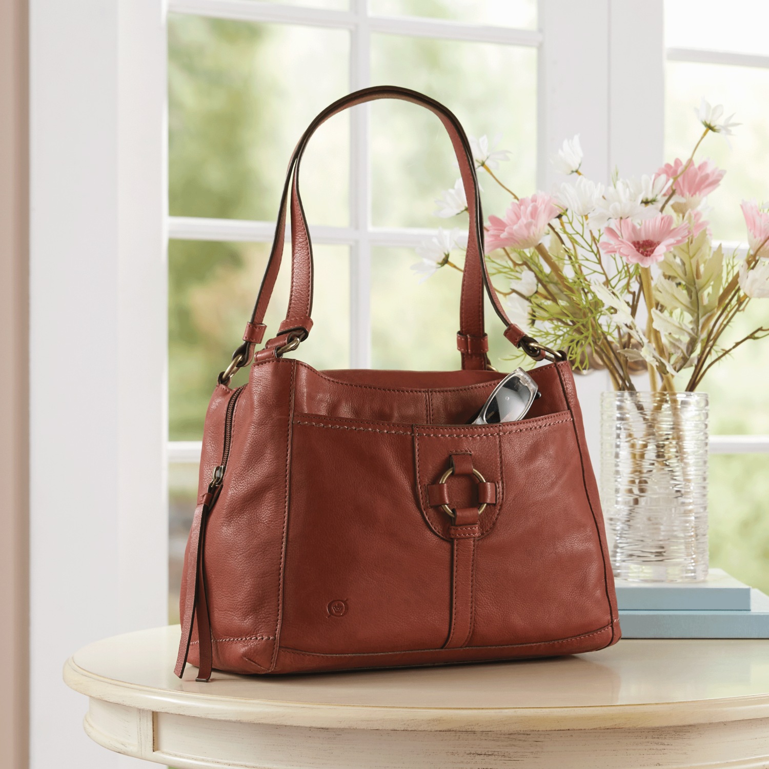 Born leather satchel discount