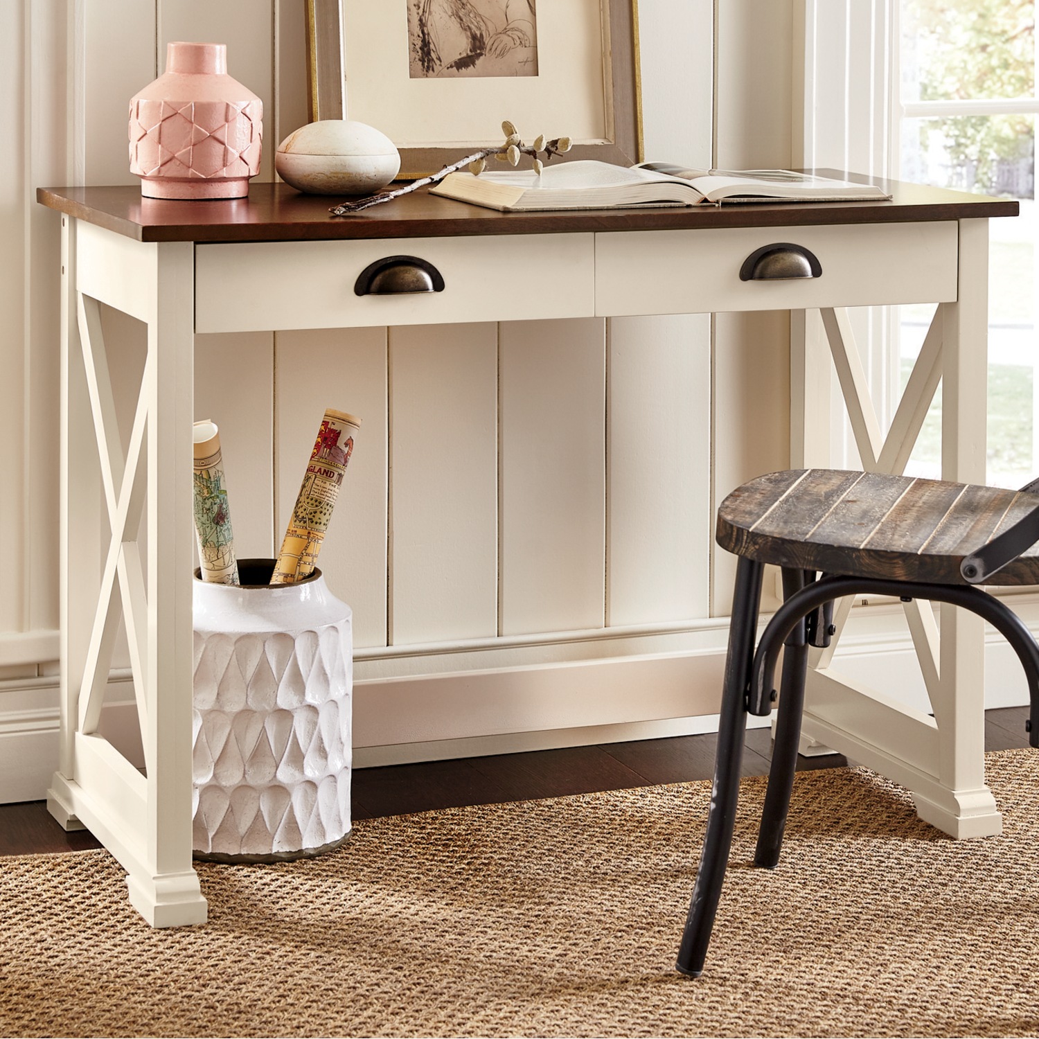 Farmhouse Desk And Bookcase Country Door