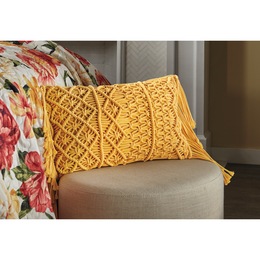 Macram&eacute; Accent Pillow, , large