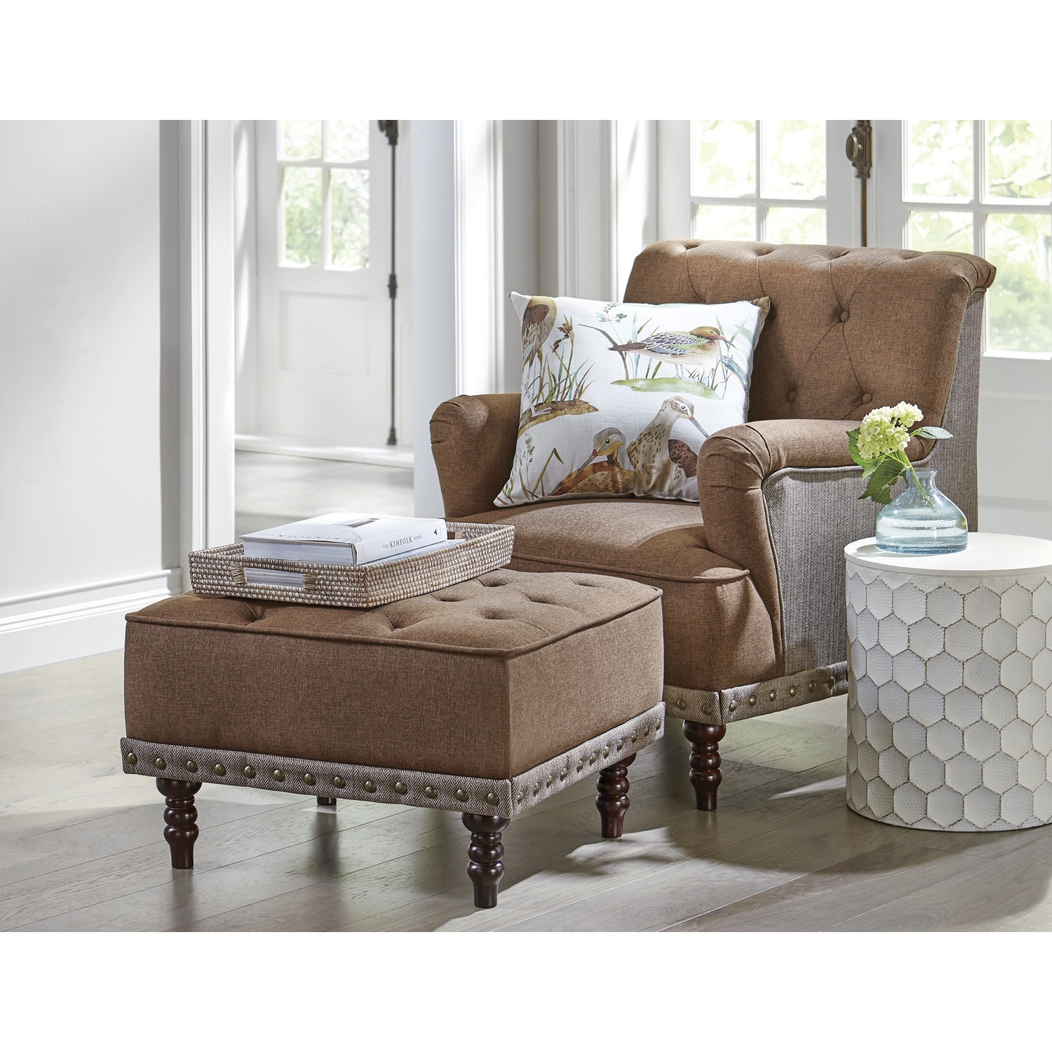 Pier one chair on sale and ottoman