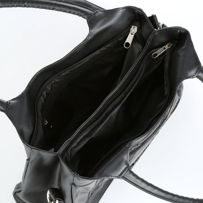 Leather Bag with Wallet and Umbrella, , large