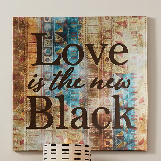 Love Is The New Black Canvas, , large