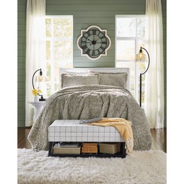Faux-Fur Oversized Quilt, Taupe, large